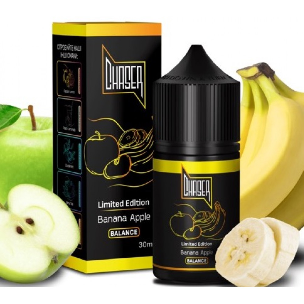 Chaser Black 30 мл - Banana Apple Со вкусом Банана, Яблока Chaser Black 30 мл - Banana Apple Со вкусом Банана, Яблока