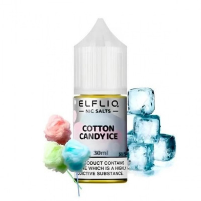Elfliq 30 мл - Cotton Candy Ice Со вкусом Сахарной ваты, Холодка